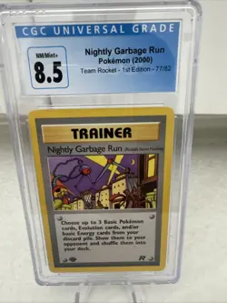 Pokemon Nightly Garbage Run Team Rocket - 1st Edition 77/82 CGC NM/MINT+ 8.5 - Image 2