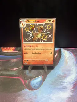 Pokemon TCG Charmeleon 110/091 Paldean Fates Shiny Holo Rare NM Condition - Image 1
