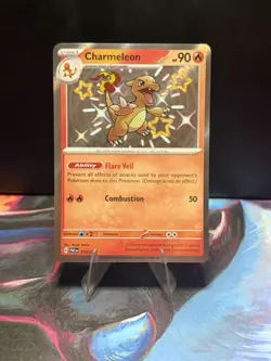 Pokemon TCG Charmeleon 110/091 Paldean Fates Shiny Holo Rare NM Condition - Image 2