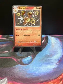 Pokemon TCG Charmeleon 110/091 Paldean Fates Shiny Holo Rare NM Condition - Image 5
