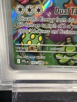 2025 POKEMON PFL EN-PHANTASMAL FLAMES ILLUSTRATION RARE #107 AMBIPOM PSA 9 - Image 3