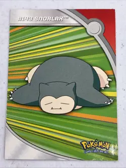 MINT Snorlax #HV14 Pokemon Topps Heroes & Villains Series 2 TV Animation Vintage - Image 1