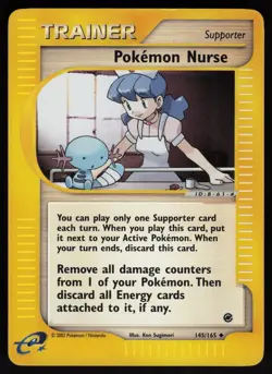 Pokemon Nurse 145/165 Expedition Base Set Reverse Holo Uncommon POKEMON - Image 1