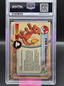 PSA 9 1999 TOPPS POKEMON TV #5 CHARMELEON Vintage Graded Mint Pokemon Chrome - Image 2