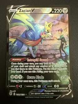 Pokemon TCG Zacian V TG21/TG30 Astral Radiance TG Holo Ultra Rare EN 220HP 2022 - Image 1