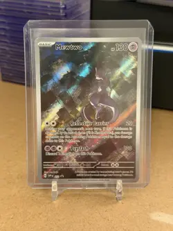 Pokemon Mewtwo SVP Black Star Promo Full Art Holo 052 English Basic 130 HP - Image 1