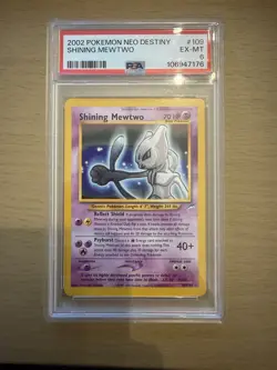 Shining Mewtwo Neo Destiny Unlimited Holo 109/105 PSA 6 Graded Pokemon Card - Image 1