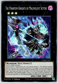 The Phantom Knights of Malevolent Scythe CORI-EN037 Yu-Gi-Oh 1st Edition NM - Image 1