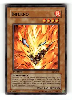 Inferno IOC-019 Common Invasion of Chaos Yu-Gi-Oh 1st Edition Near Mint - Image 1