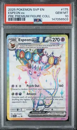 Espeon ex SVP175 Sv Scarlet & Violet Black Star Promo Holo English 2025 PSA 10 - Image 1