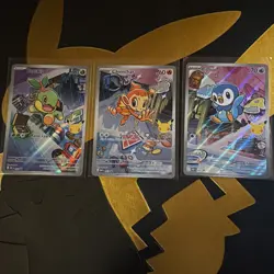Pokemon TCG First Partner Illustration Collection Piplup Chimchar And Turtwig - Image 1