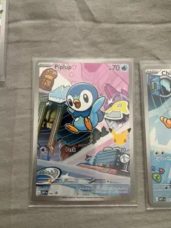 Pokemon TCG First Partner Illustration Starters Piplup, Chimchar And Turtwig - Image 2