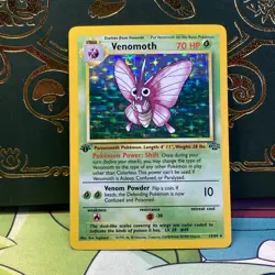 Pokemon TCG Venomoth Holo Rare 1st Edition Jungle 1999 #13/64 LP + NM - - Image 1