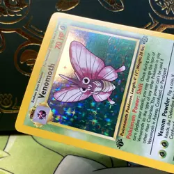 Pokemon TCG Venomoth Holo Rare 1st Edition Jungle 1999 #13/64 LP + NM - - Image 4