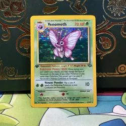 Pokemon TCG Venomoth Holo Rare 1st Edition Jungle 1999 #13/64 LP + NM - - Image 1