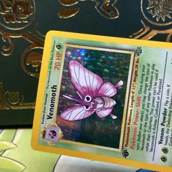 Pokemon TCG Venomoth Holo Rare 1st Edition Jungle 1999 #13/64 LP + NM - - Image 3