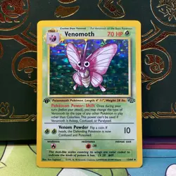 Pokemon TCG Venomoth Holo Rare 1st Edition Jungle 1999 #13/64 LP + NM - - Image 1