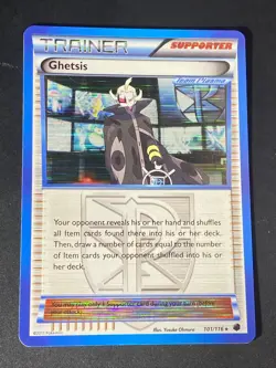 Ghetsis 101/116 Team Plasma NM CONDITION Rare Pokemon Card 2013 Must See - Image 1