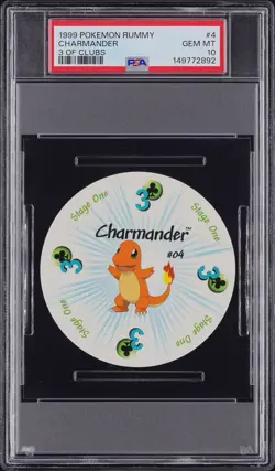 Charmander Charmeleon Wartortle Pokemon Playing Card Poker Rummy WOTC PSA 10 - Image 1