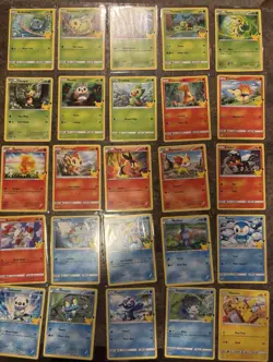 Pokemon 2021 McDonald’s 25th Anniversary Complete Card Set of 25 in Top Loaders - Image 1