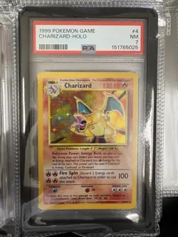 Charizard Holo 4/102 PSA 7 BASE SET Game Pokemon Card Game - Image 1