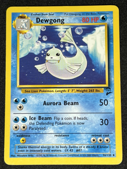 Dewgong 36/130 Base Set 2 WOTC Uncommon Pokemon Card LP - Image 1