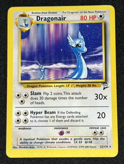 Dragonair 22/130 Base Set 2 WOTC Non Holo Rare Pokemon Card MP - Image 1