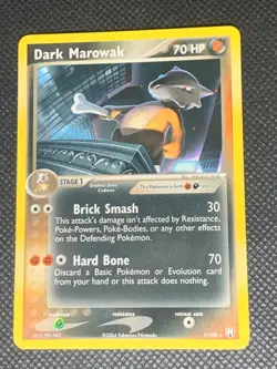 Dark Marowak 7/109 Rare - ex Team Rocket Returns Pokemon Card - NM - Image 1