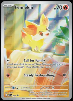 Fennekin 080 Holo Promo ME: Mega Evolution Promo Pokemon Card Near Mint - Image 1