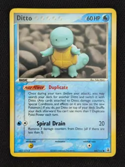 Ditto 64/113 Squirtle Common Ex Delta Species Pokemon Card TCG - Image 1