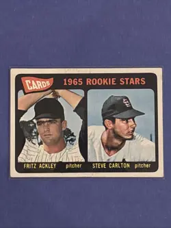 1965 Topps - 1965 Rookie Stars Steve Carlton, Fritz Ackley #477 (RC) EX - Image 1