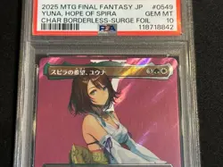 PSA 10 Yuna Hope of Spira MTG Final Fantasy Borderless Surge Foil 0549 Japanese - Image 2