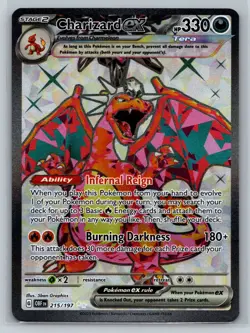 Charizard ex Holo Ultra Rare SV03: Obsidian Flames 215/197 NM - Image 1