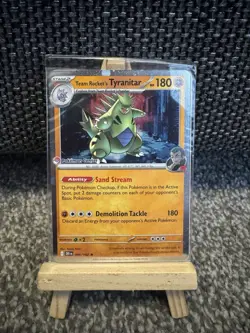 Pokemon TCG Team Rockets Tyranitar Pokemon Center Stamped Sealed Promo 096/182 - Image 1