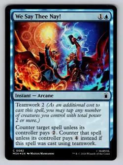 We Say Thee Nay! 82 Common Marvel Super Heroes Magic: The Gathering Foil NM - Image 1