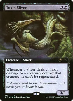 Toxin Sliver - Foil - Extended Art ~ Lightly Played Secret Lair Drop Series MTG - Image 1