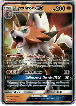 Lycanroc GX 82/181 Holo GX Rare Team Up Pokemon Near Mint - Image 1