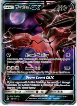 Yveltal GX 79/131 Holo GX Rare Forbidden Light Pokemon Lightly Played - Image 1