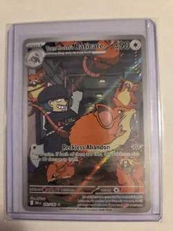 Pokemon TCG Team Rockets Raticate Card 202/182 Destined Rivals IR NM - Image 1