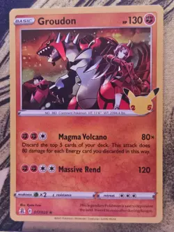 Groudon 017/025 Rare Celebrations Pokemon Holo Near Mint - Image 1