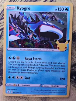 Kyogre 003/025 Rare Celebrations Pokemon Holo Near Mint - Image 1