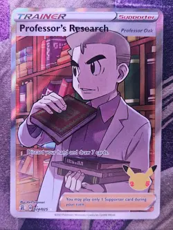 Professor's Research (Professor Oak) 024/025 Celebrations Pokemon Holo LP - Image 1