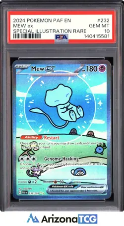 Pokemon 2024 Mew ex 232/091 SIR Paldean Fates GEM MINT PSA 10 - Image 1