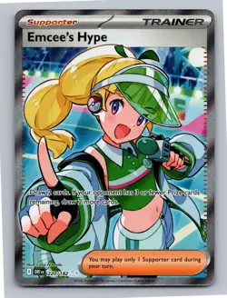 Emcee's Hype 220/182 Ultra Rare Destined Rivals Pokemon Holo Near Mint - Image 1
