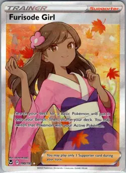 Furisode Girl (Full Art) 190/195 SWSH12: Silver Tempest - Pokemon Card - NM - Image 1