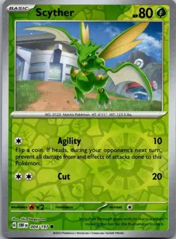 Scyther 004/197 Common Obsidian Flames Pokemon Reverse Holo Near Mint - Image 1