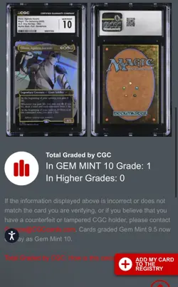 Oloro, Ageless Ascetic Rainbow Foil Secret Lair MTG Mythic Foil CGC 10 Pop 1 🔥 - Image 2