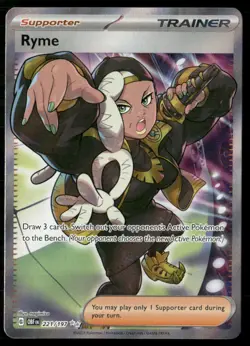 Ryme 221/197 Ultra Rare Obsidian Flames Pokemon Near Mint - Image 1