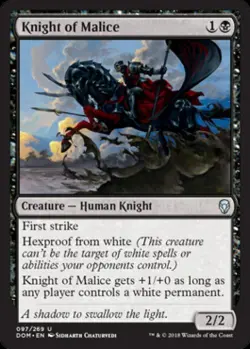 Knight of Malice -Foil Light Play MTG Dominaria - Image 1