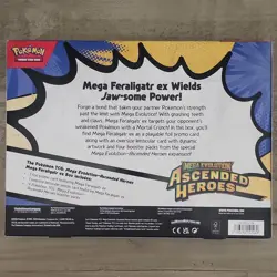 Pokemon TCG Mega Evolution Ascended Heroes Mega Feraligatr ex Box Promo Booster - Image 2